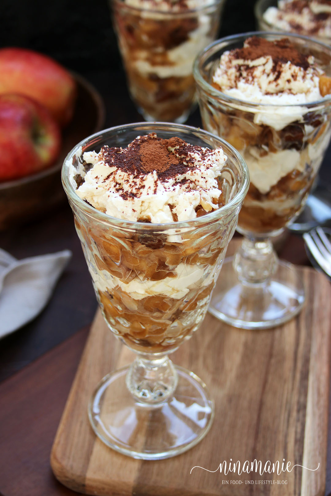 Bratapfel-Tiramisu mit Mascarpone