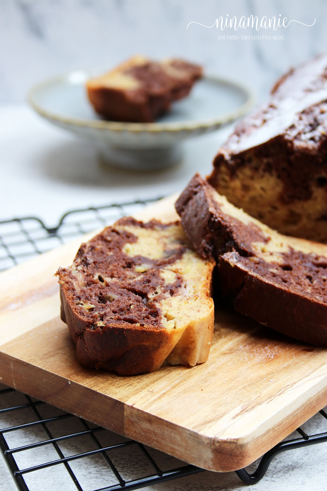 Bananen-Marmorkuchen Stücke