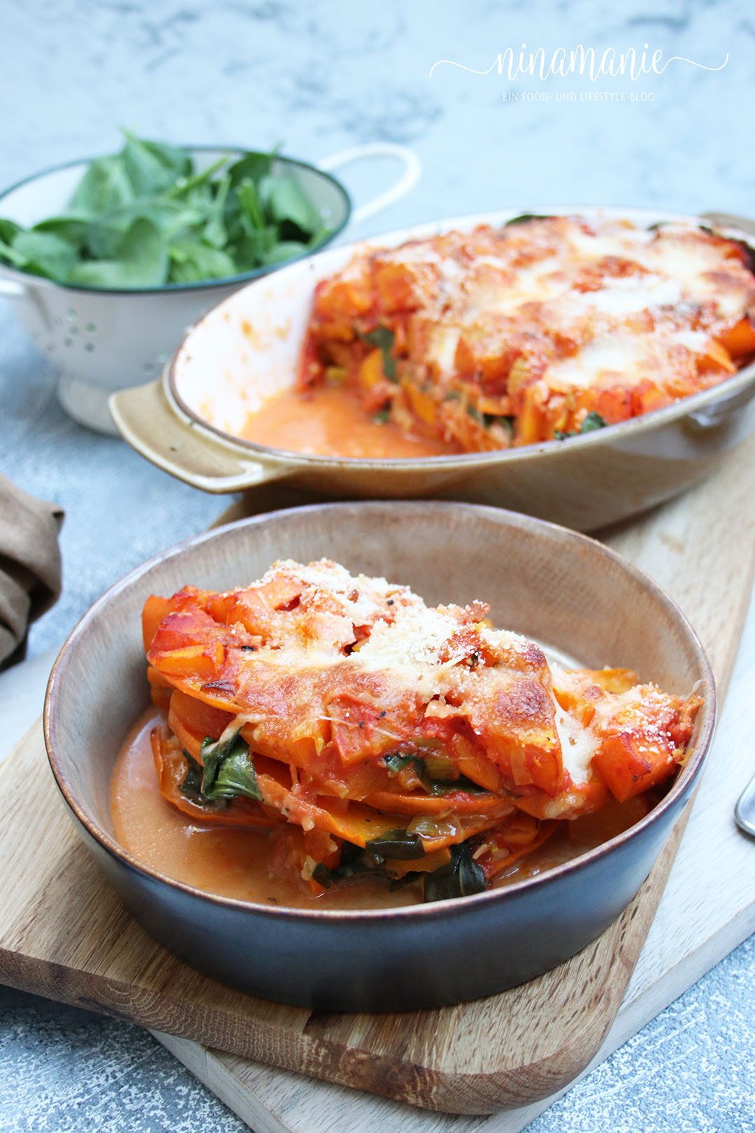 Kürbis-Spinat-Parmigiana