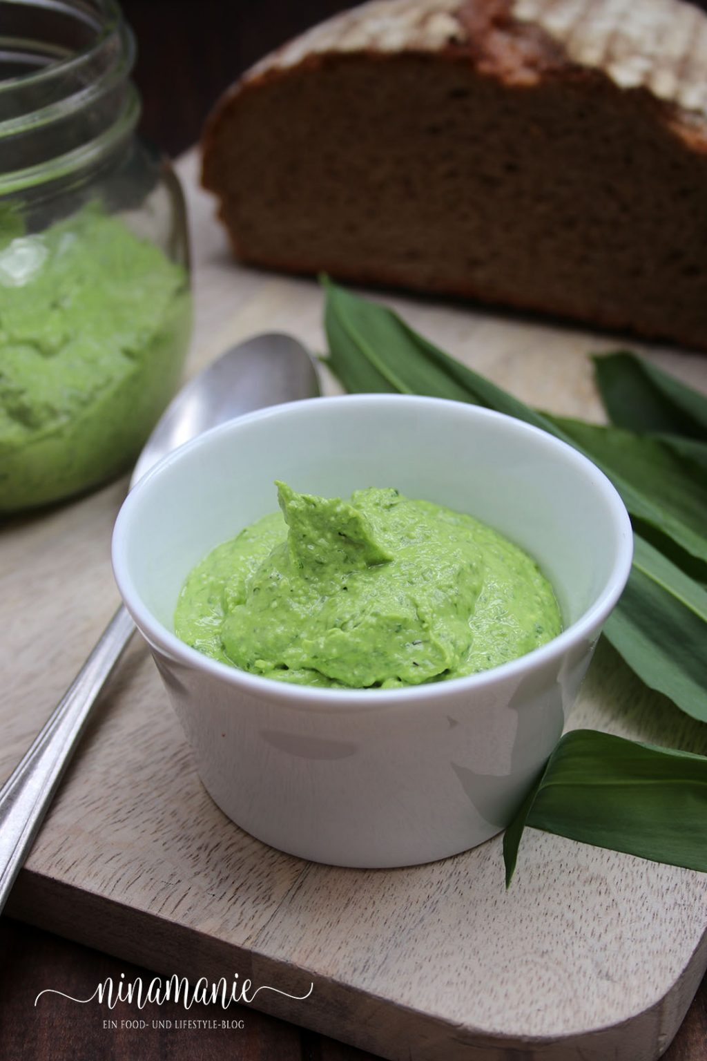 Bärlauch-Feta-Creme - als Dip oder Brotaufstrich - Ninamanie