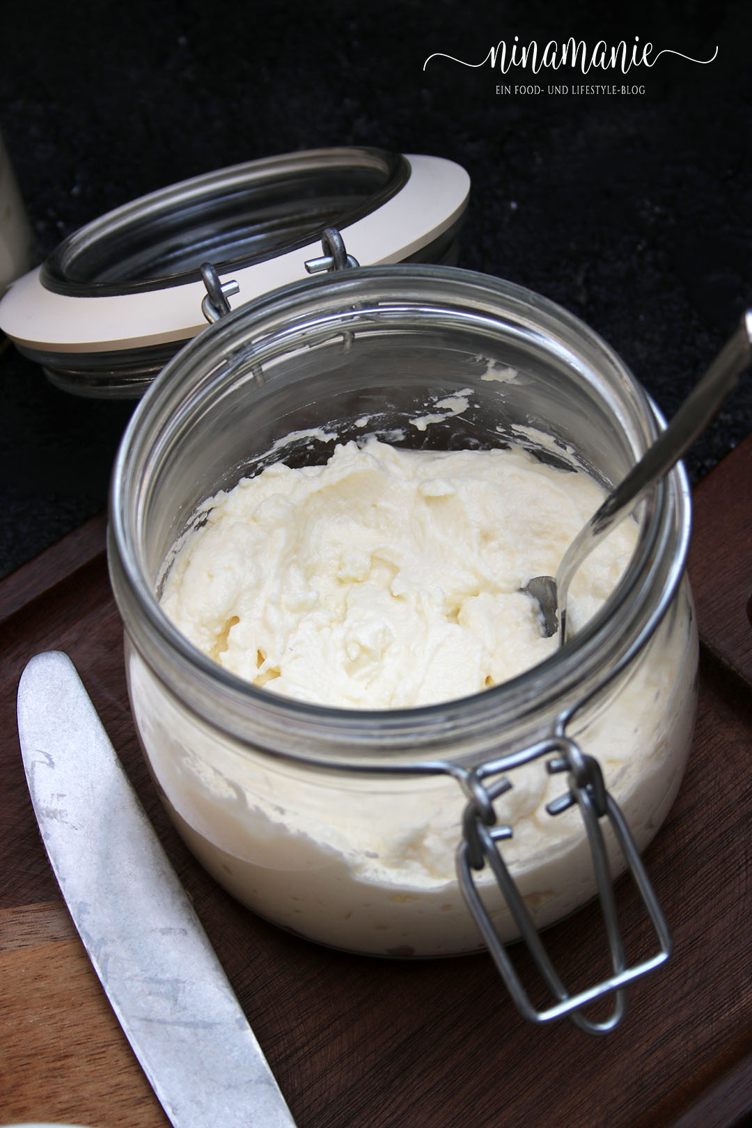 Ein Glas Italienischer Ricotta