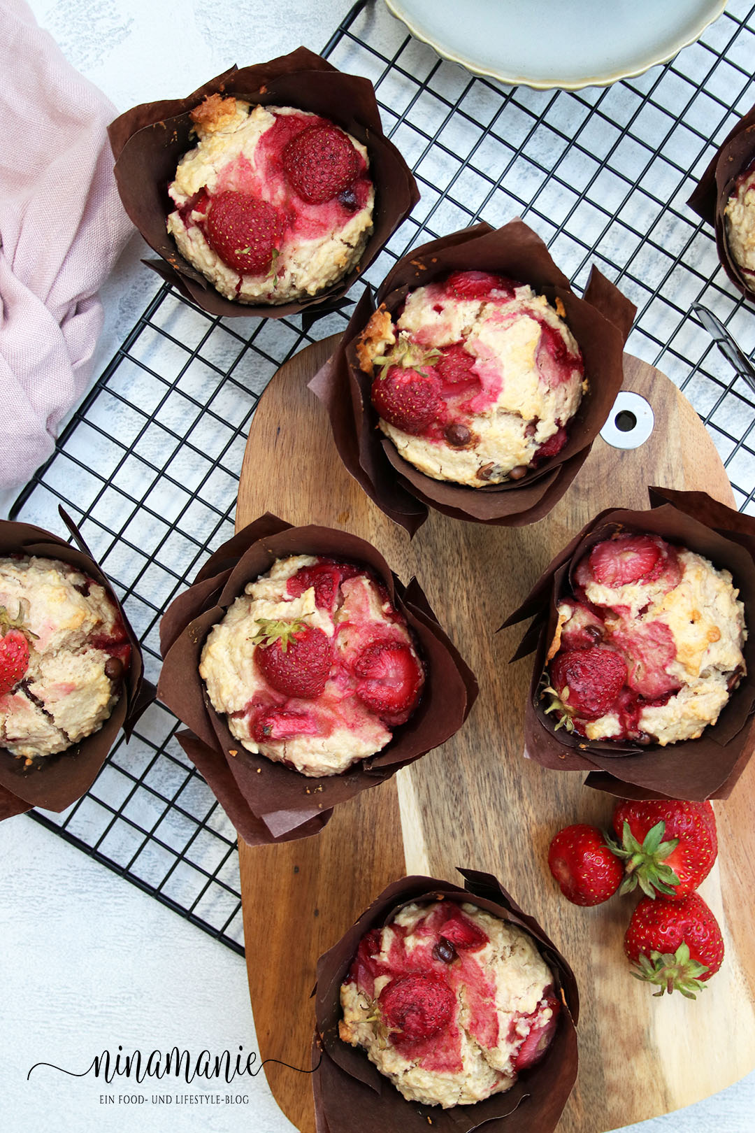 Erdbeer-Kokos-Muffins