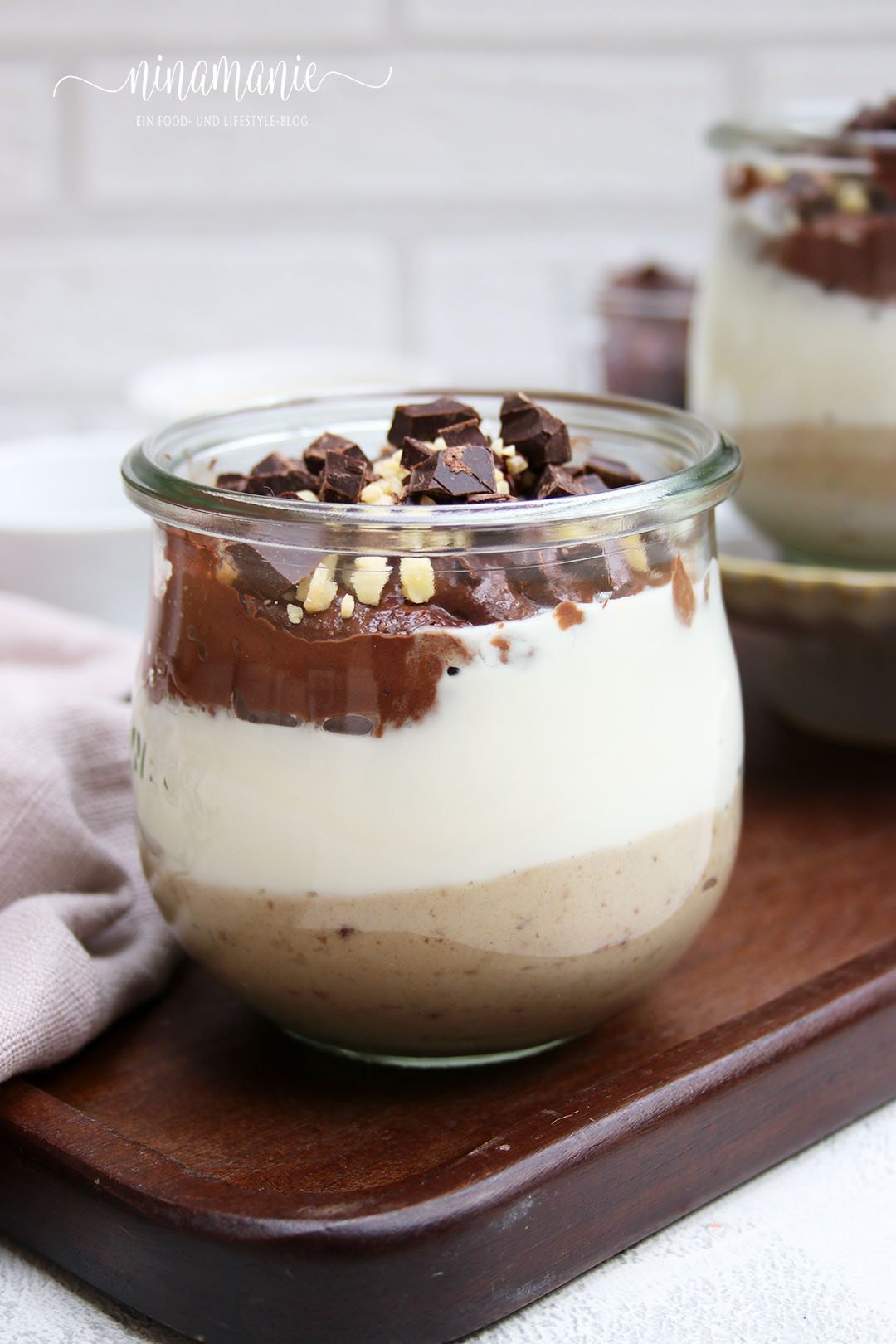 Banana Peanut Butter Chocolate Jar