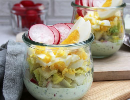Radieschen-Eier-Salat im Glas
