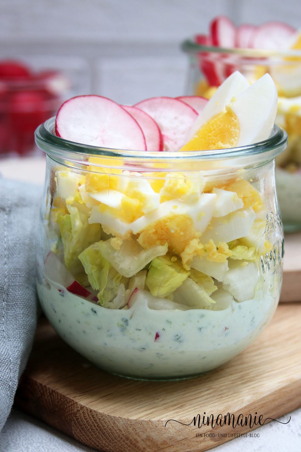 Radieschen-Eier-Salat im Glas - Ninamanie Radieschen-Eier-Salat im Glas - Ninamanie