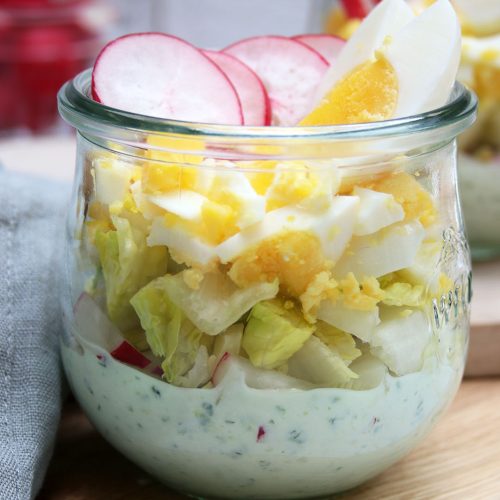 Radieschen-Eier-Salat im Glas