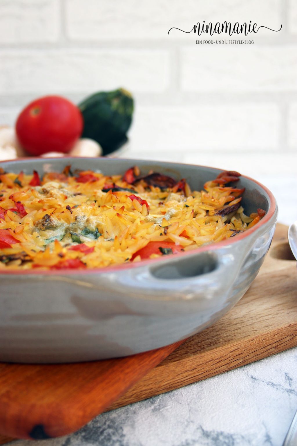 Kritharaki-Nudel-Auflauf mit Gorgonzola - Ninamanie