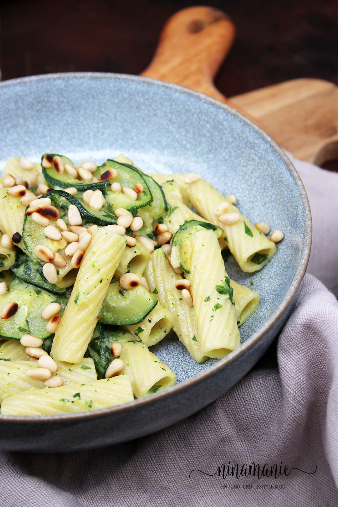 Pasta mit Zucchini und Gorgonzola