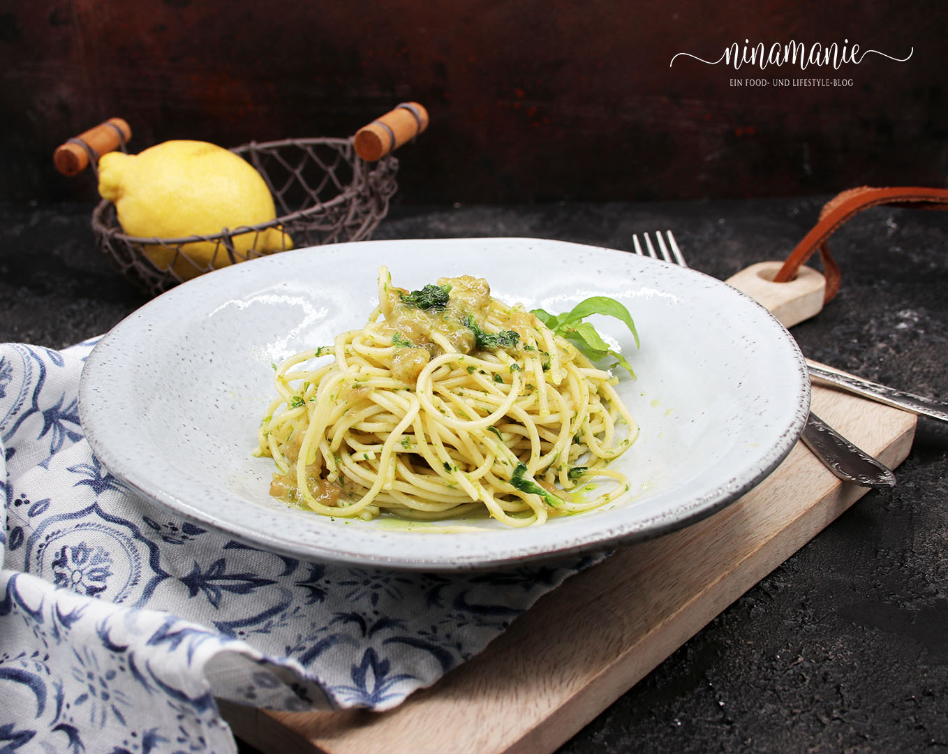 [Werbung/Buchrezension] Spaghetti mit Basilikum-Zitronen-Creme - Ninamanie