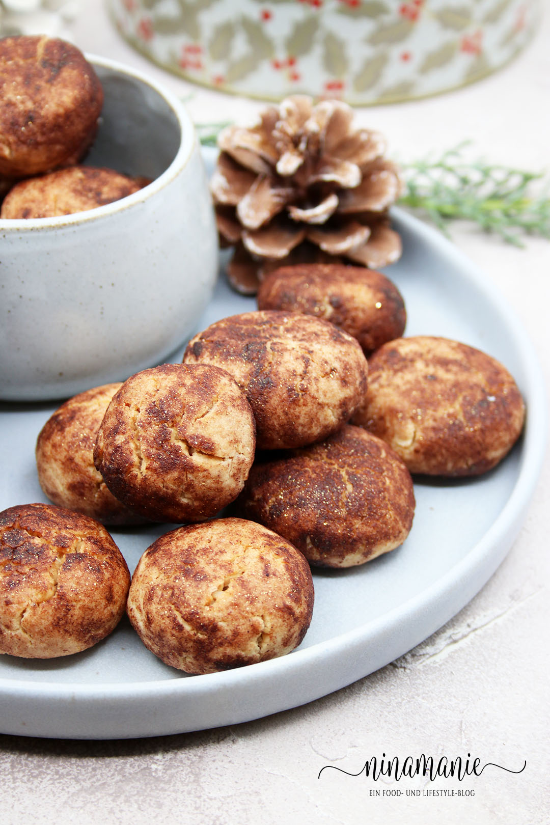 Cashew-Mandel-Glitzer-Kugeln