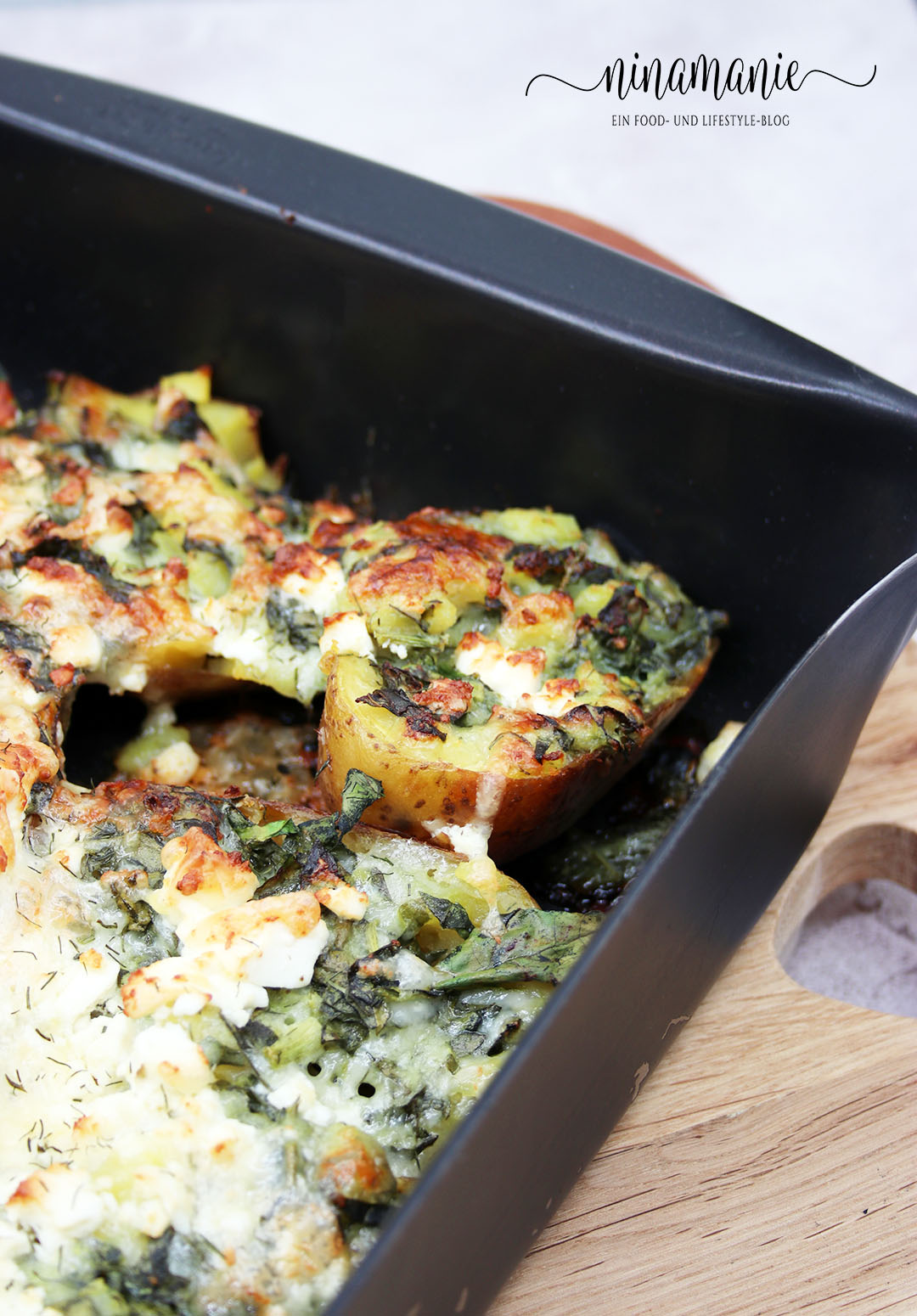 Spanakopita-Backkartoffeln