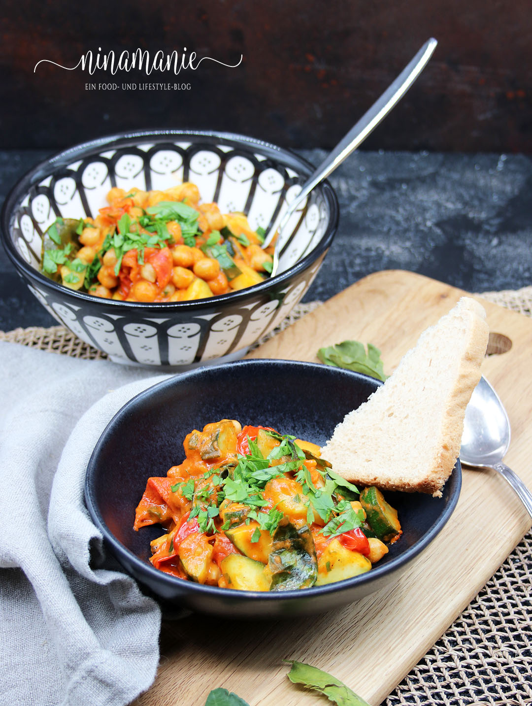 Kichererbsen-Zucchini-Tomaten-Eintopf - Ninamanie