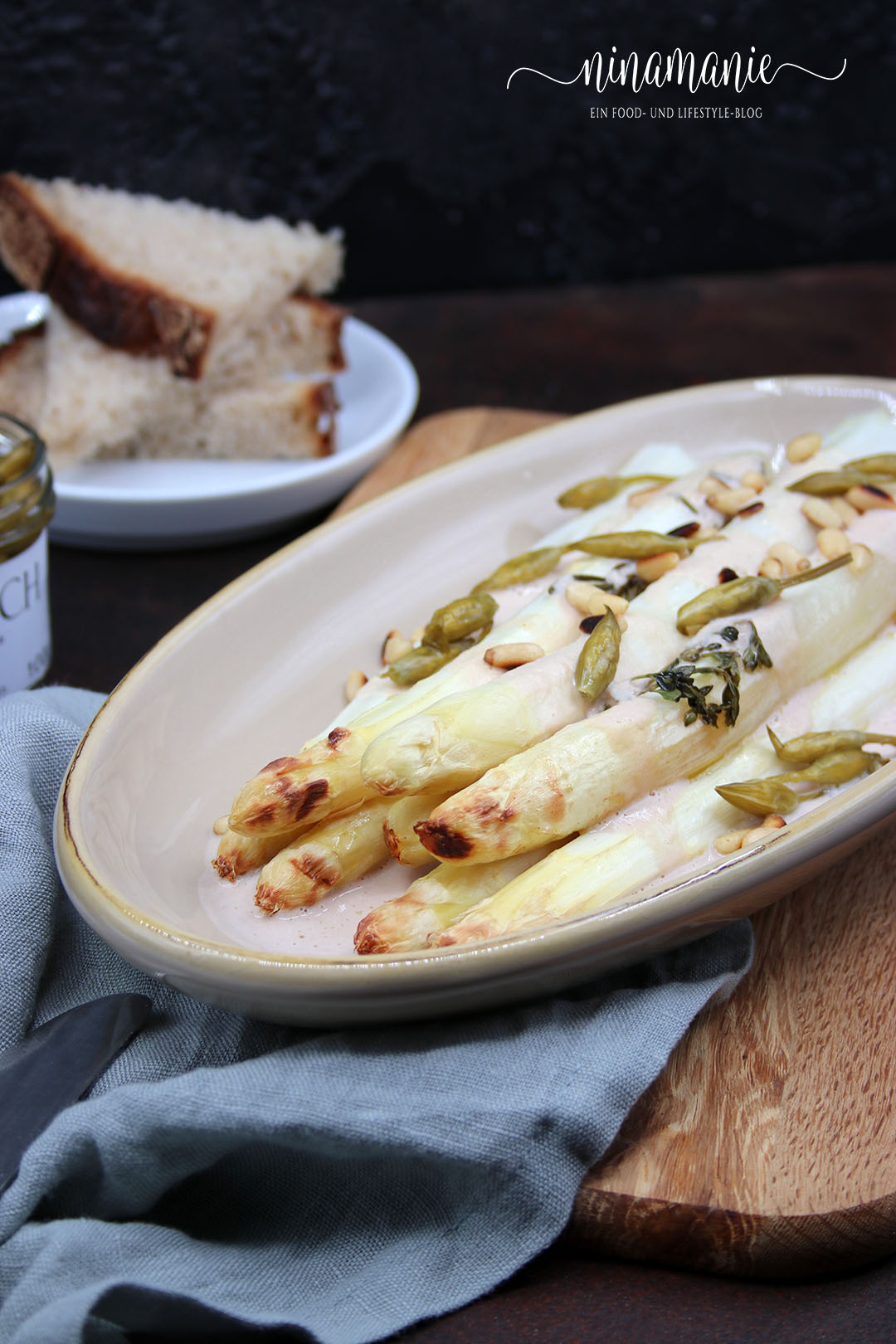 Spargel-Tonnato mit Bärlauch-Kapern - Ninamanie