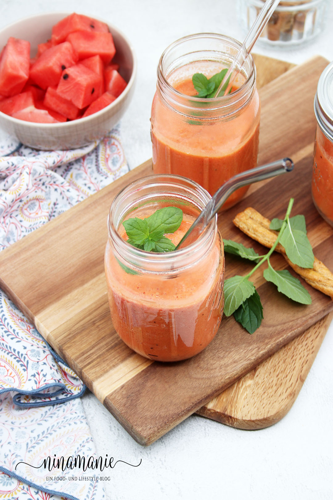 Wassermelonen-Gurken-Suppe