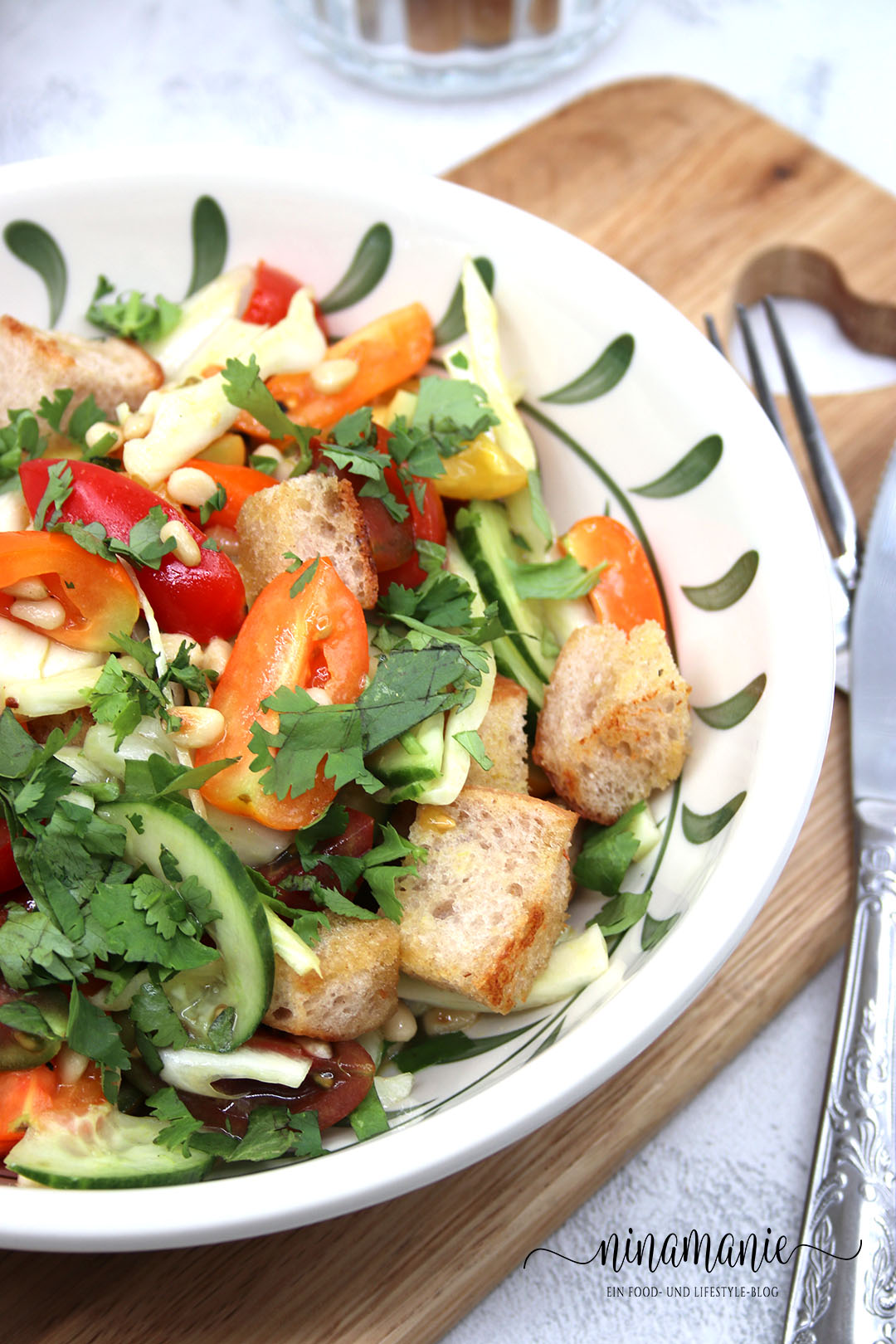 Panzanella mit Tomaten und Fenchel