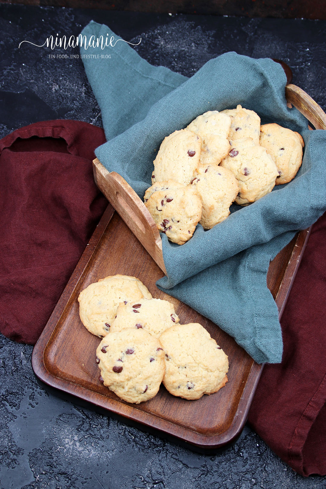 Chocolate-Chip-Cookies mit Mandeln und Tahini